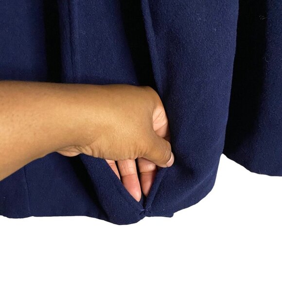 Forever 21 Women's Navy Warm Wear Double Breasted Pea Coat Sz S - Picture 9 of 11